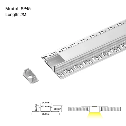 L2000x61.8x13.8mm LED Strip Profil SP45-Illuminazione LED per negozi--01