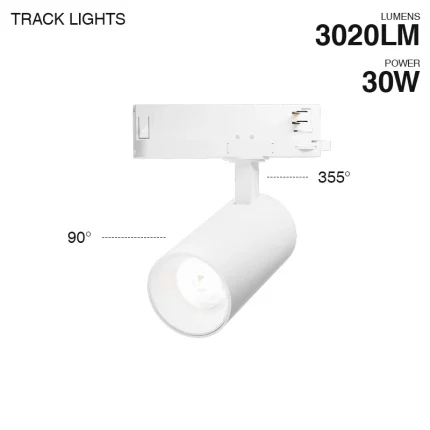 TRL012-30W-3020lm-Faretto a Binario-Luce LED 4000K--TRL012 W 3020lm